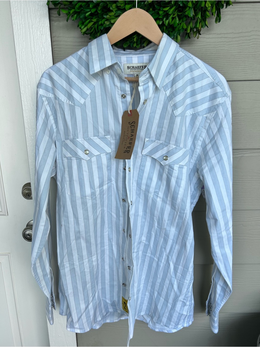 NWT Schaefer Men's Classic Western Button Down Snap Shirt Presidio